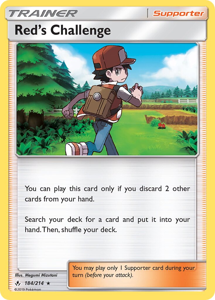 Red's Challenge 184/234 — Unbroken Bonds (English Pokémon TCG card)