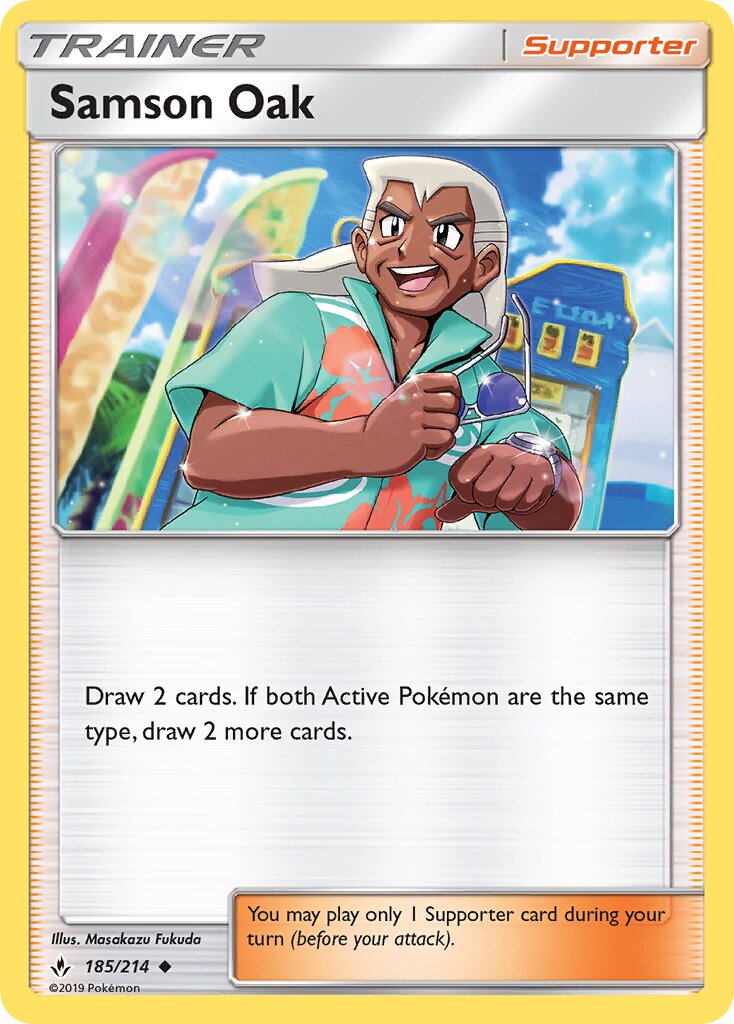 Samson Oak 185/234 — Unbroken Bonds (English Pokémon TCG card)