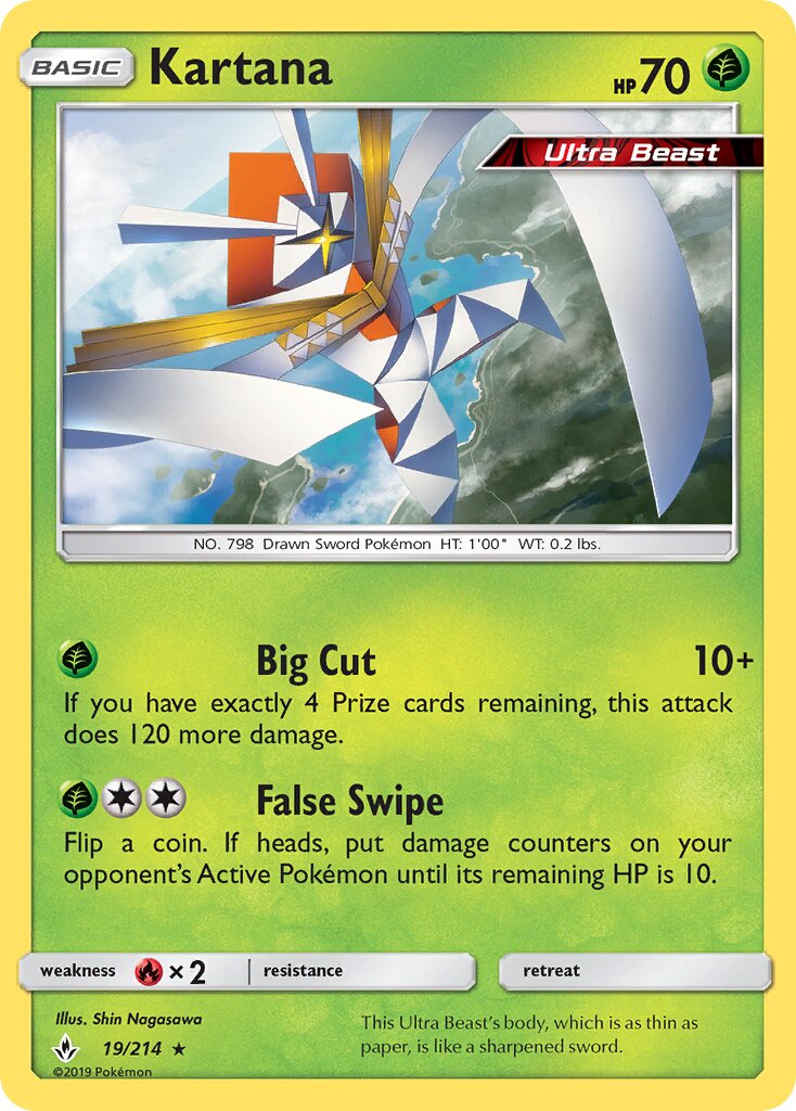 Kartana 019/234 — Unbroken Bonds (English Pokémon TCG card)