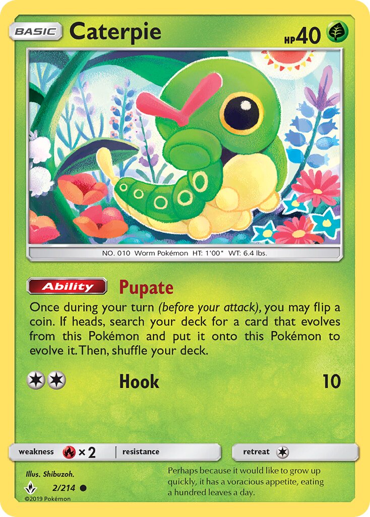 Caterpie 002/234 — Unbroken Bonds (English Pokémon TCG card)