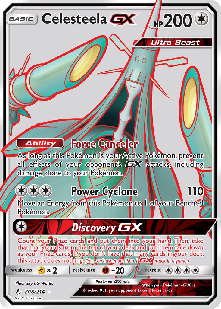 Celesteela-GX 208/234 — Unbroken Bonds (English Pokémon TCG card)