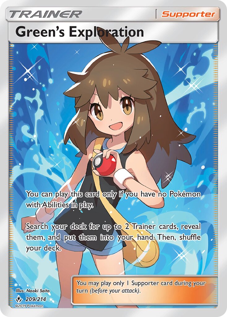 Green's Exploration 209/234 — Unbroken Bonds (English Pokémon TCG card)