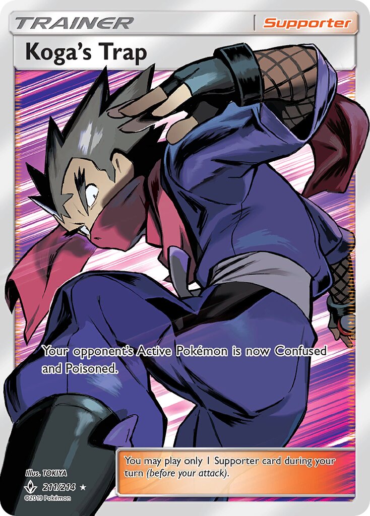Koga's Trap 211/234 — Unbroken Bonds (English Pokémon TCG card)