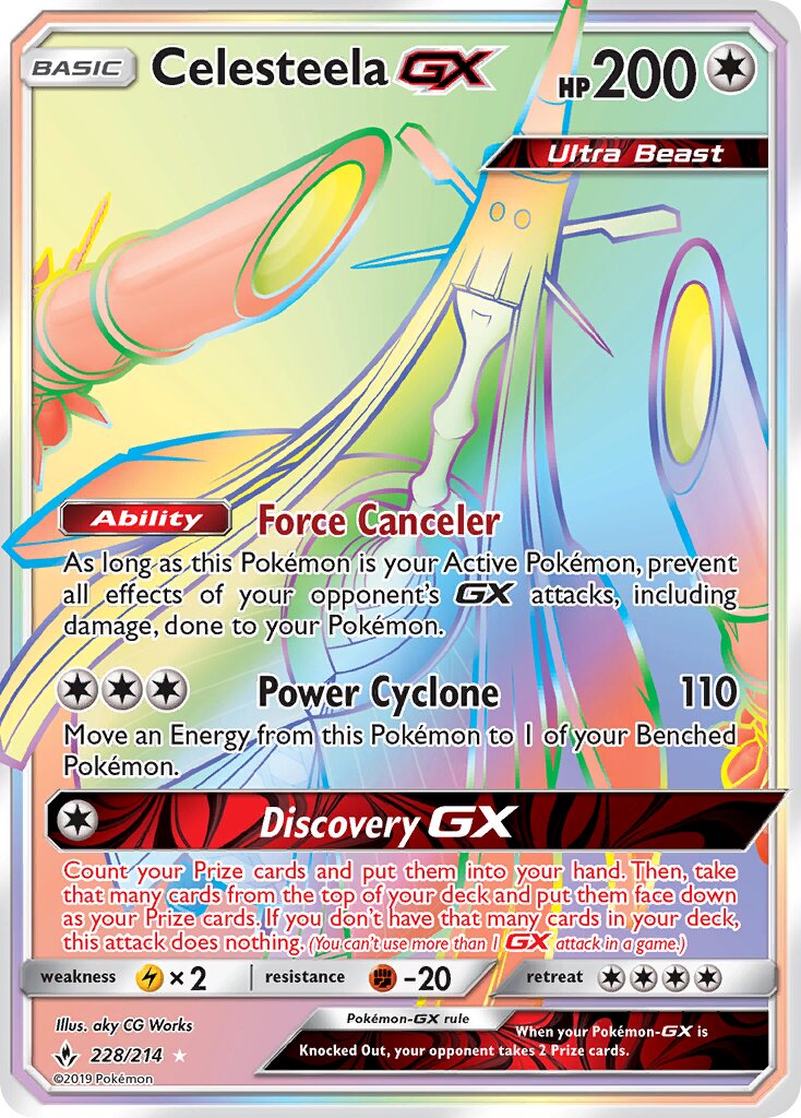 Celesteela-GX 228/234 — Unbroken Bonds (English Pokémon TCG card)