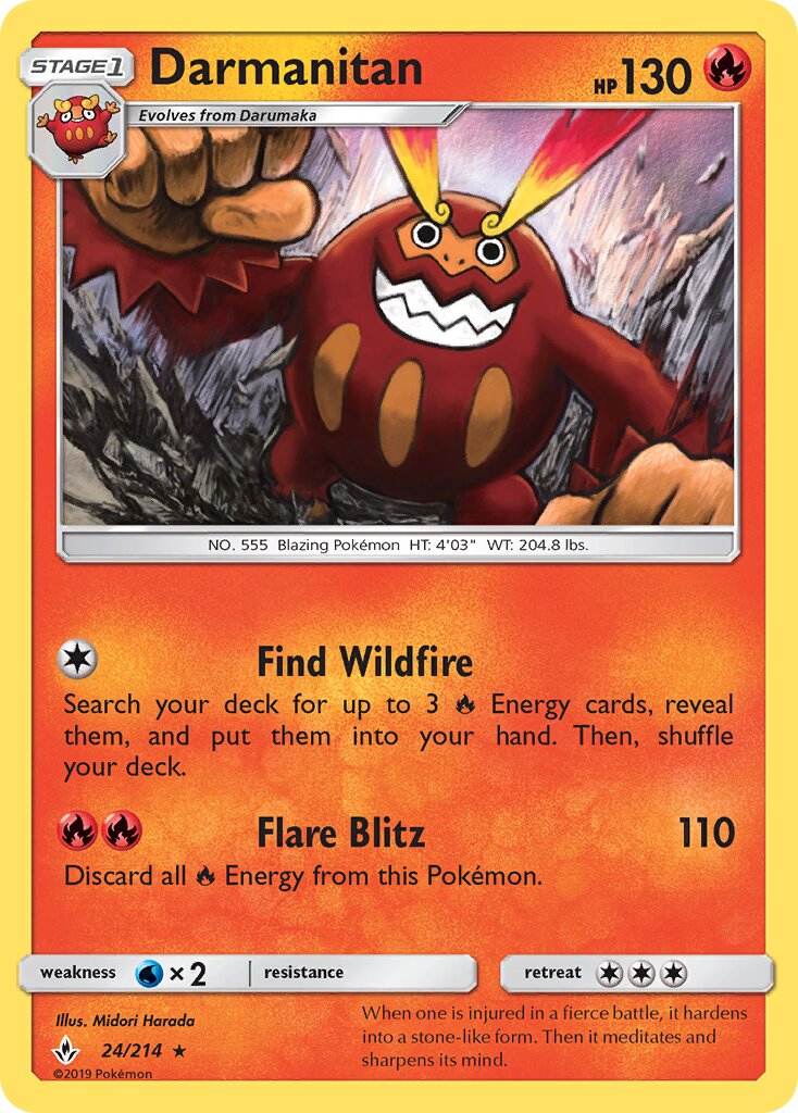 Darmanitan 024/234 — Unbroken Bonds (English Pokémon TCG card)