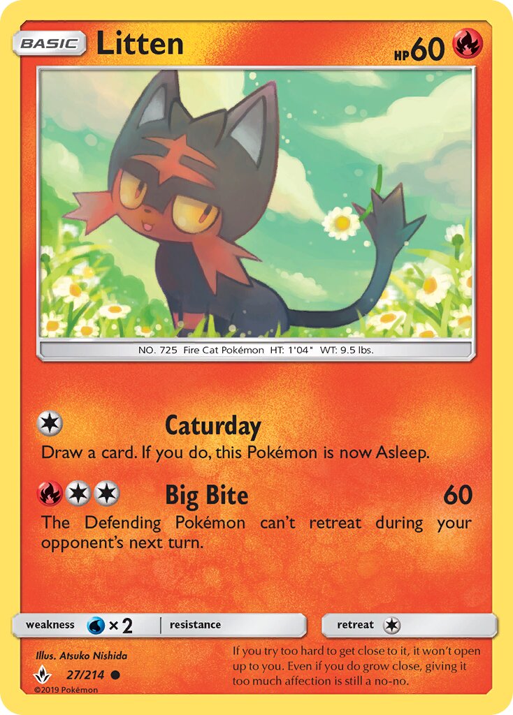 Litten 027/234 — Unbroken Bonds (English Pokémon TCG card)