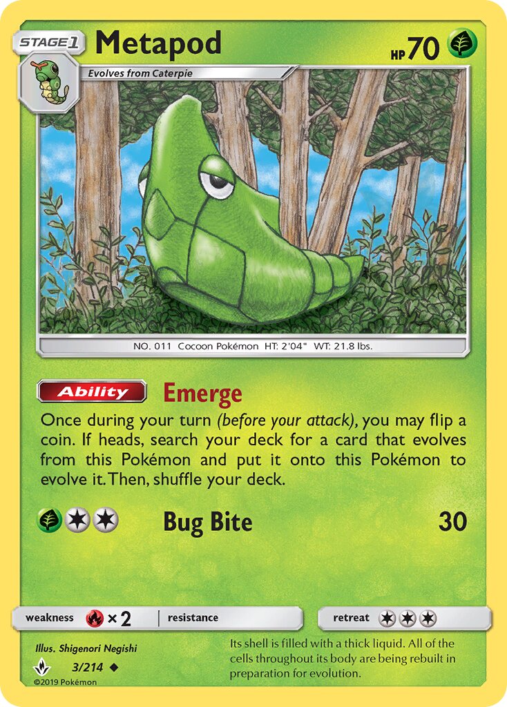 Metapod 003/234 — Unbroken Bonds (English Pokémon TCG card)
