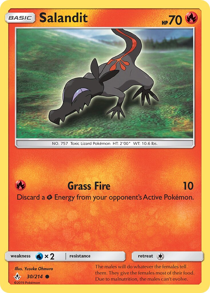 Salandit 030/234 — Unbroken Bonds (English Pokémon TCG card)
