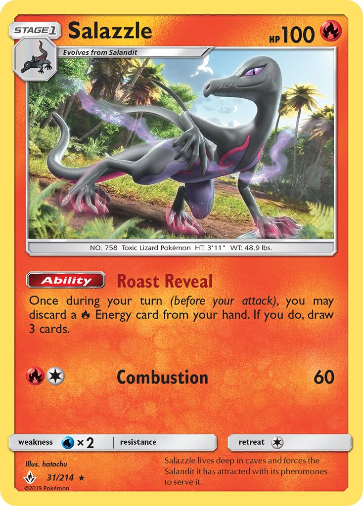Salazzle 031/234 — Unbroken Bonds (English Pokémon TCG card)