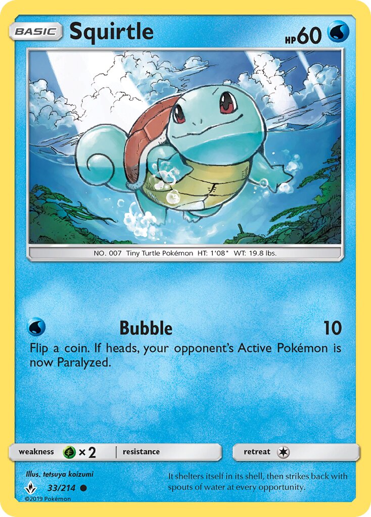 Squirtle 033/234 — Unbroken Bonds (English Pokémon TCG card)