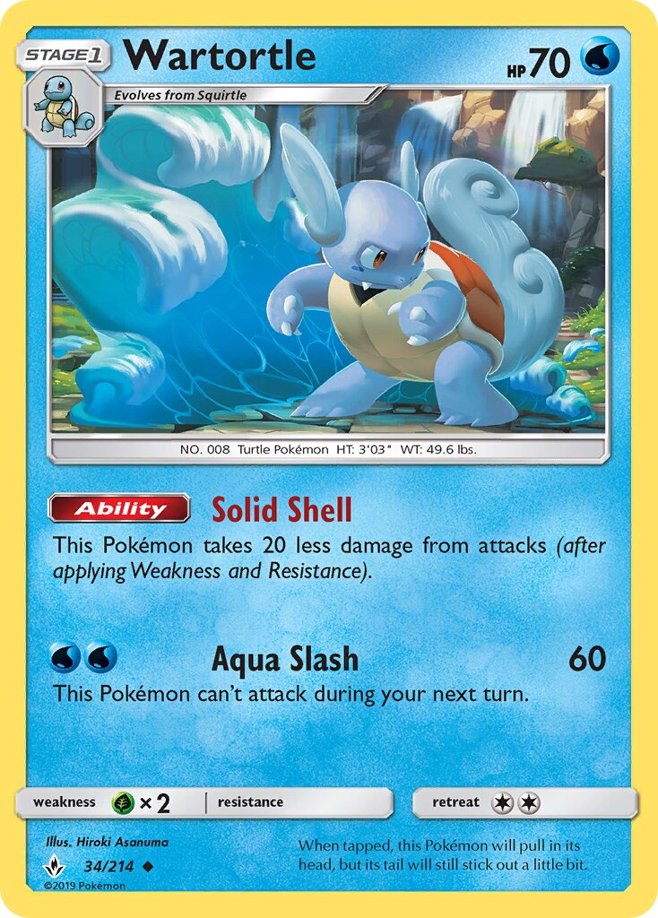 Wartortle 034/234 — Unbroken Bonds (English Pokémon TCG card)