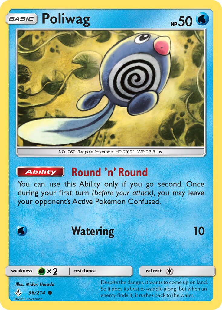Poliwag 036/234 — Unbroken Bonds (English Pokémon TCG card)