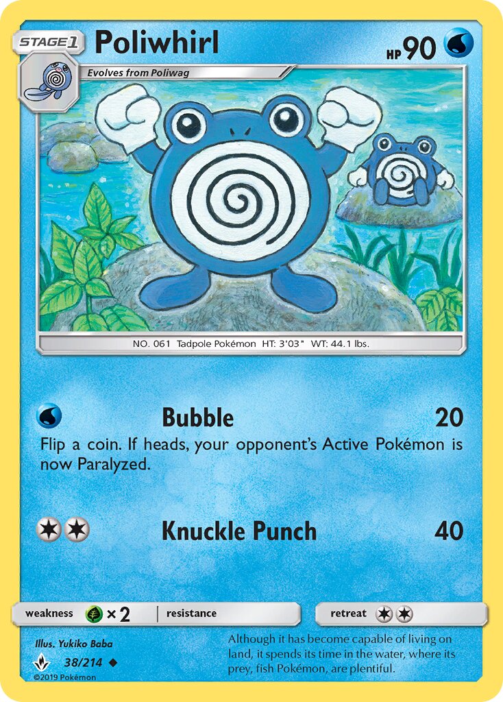 Poliwhirl 038/234 — Unbroken Bonds (English Pokémon TCG card)