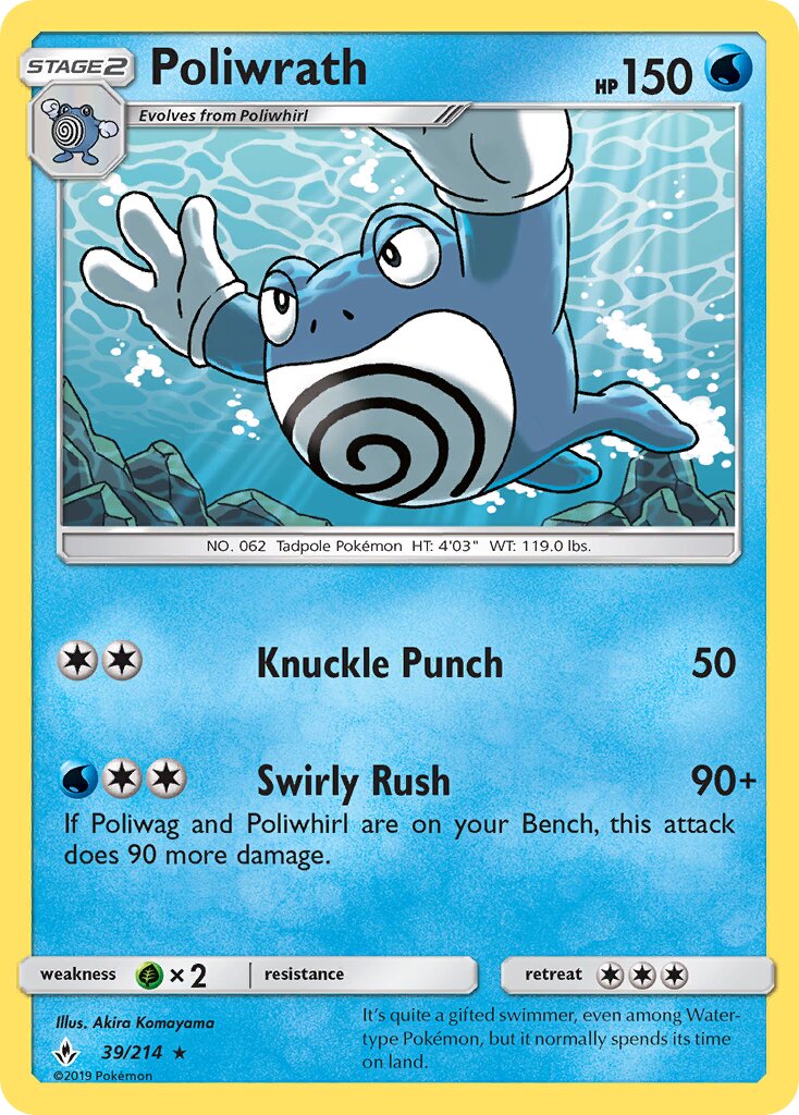 Poliwrath 039/234 — Unbroken Bonds (English Pokémon TCG card)
