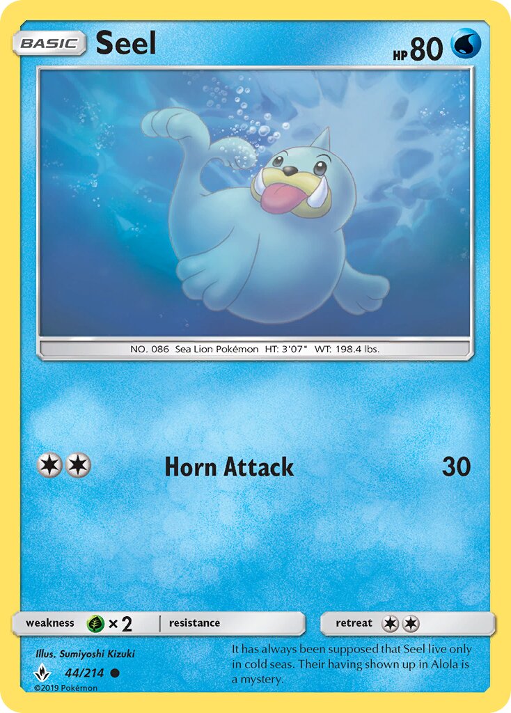 Seel 044/234 — Unbroken Bonds (English Pokémon TCG card)