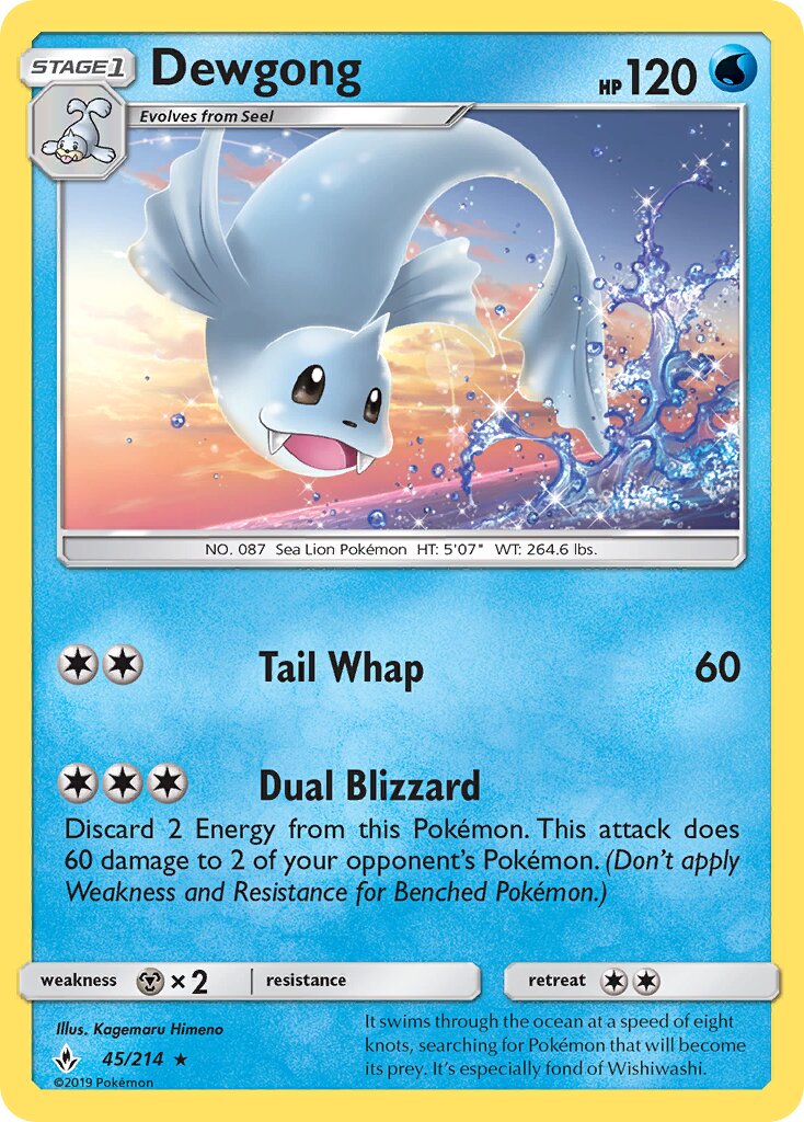 Dewgong 045/234 — Unbroken Bonds (English Pokémon TCG card)