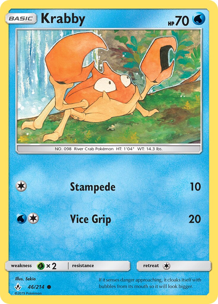 Krabby 046/234 — Unbroken Bonds (English Pokémon TCG card)