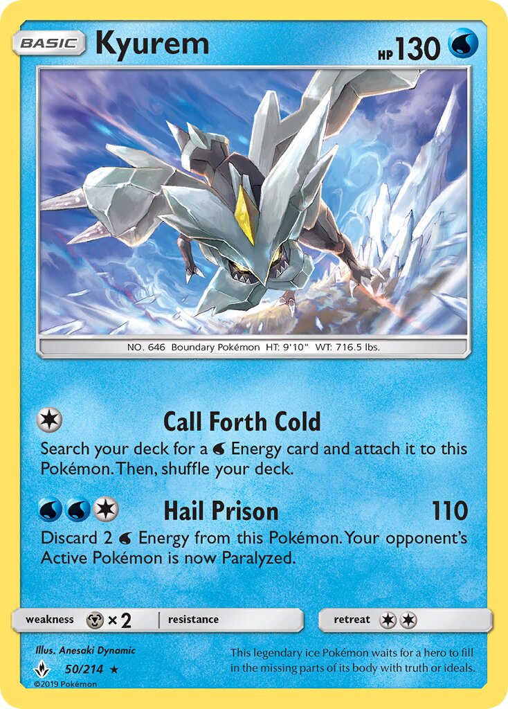 Kyurem 050/234 — Unbroken Bonds (English Pokémon TCG card)