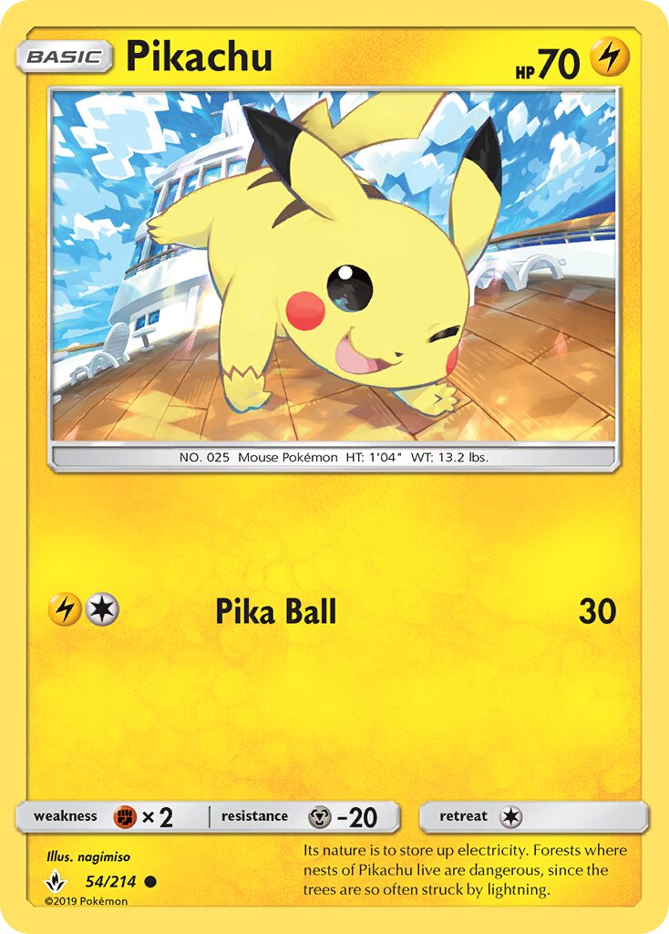 Pikachu 054/234 — Unbroken Bonds (English Pokémon TCG card)