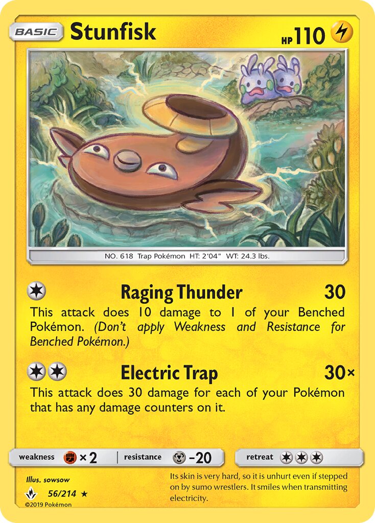 Stunfisk 056/234 — Unbroken Bonds (English Pokémon TCG card)