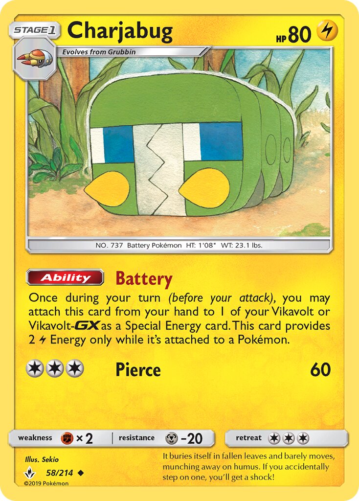 Charjabug 058/234 — Unbroken Bonds (English Pokémon TCG card)