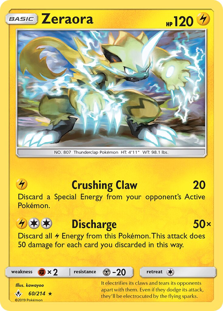 Zeraora 060/234 — Unbroken Bonds (English Pokémon TCG card)