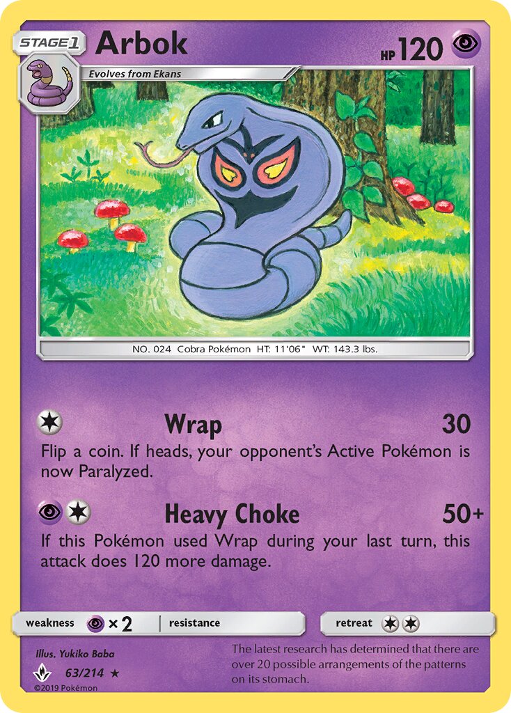 Arbok 063/234 — Unbroken Bonds (English Pokémon TCG card)