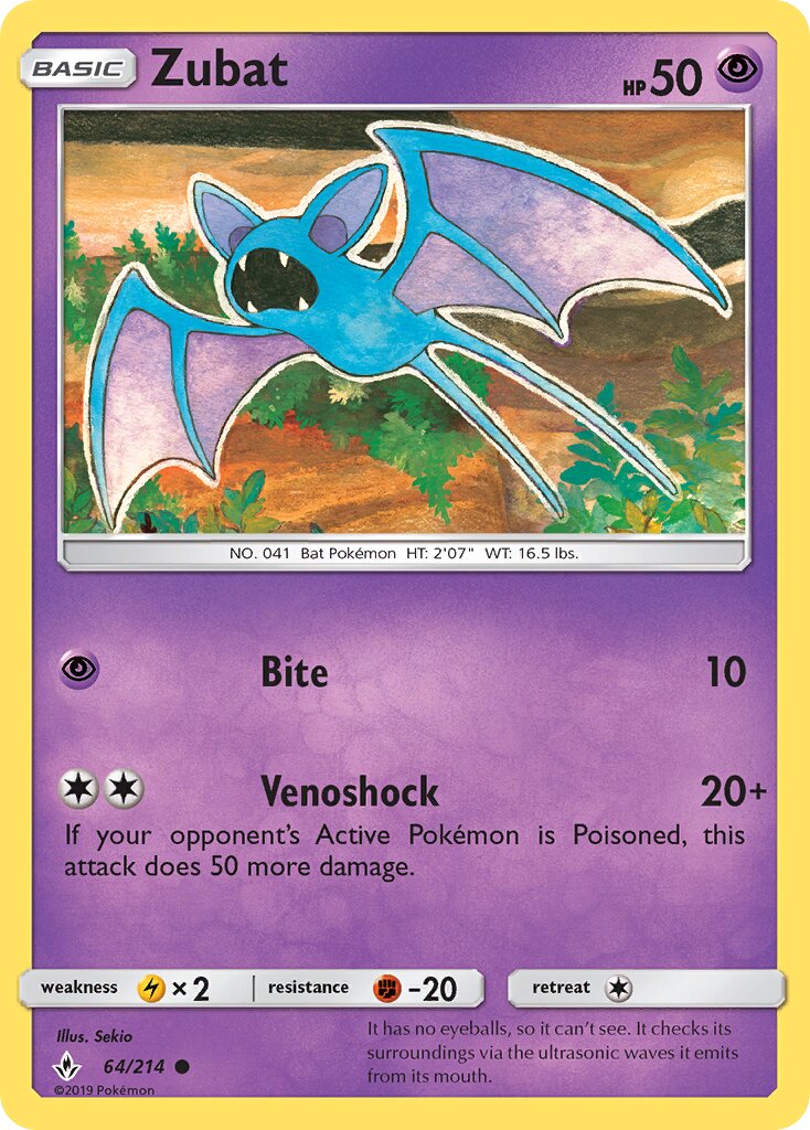 Zubat 064/234 — Unbroken Bonds (English Pokémon TCG card)