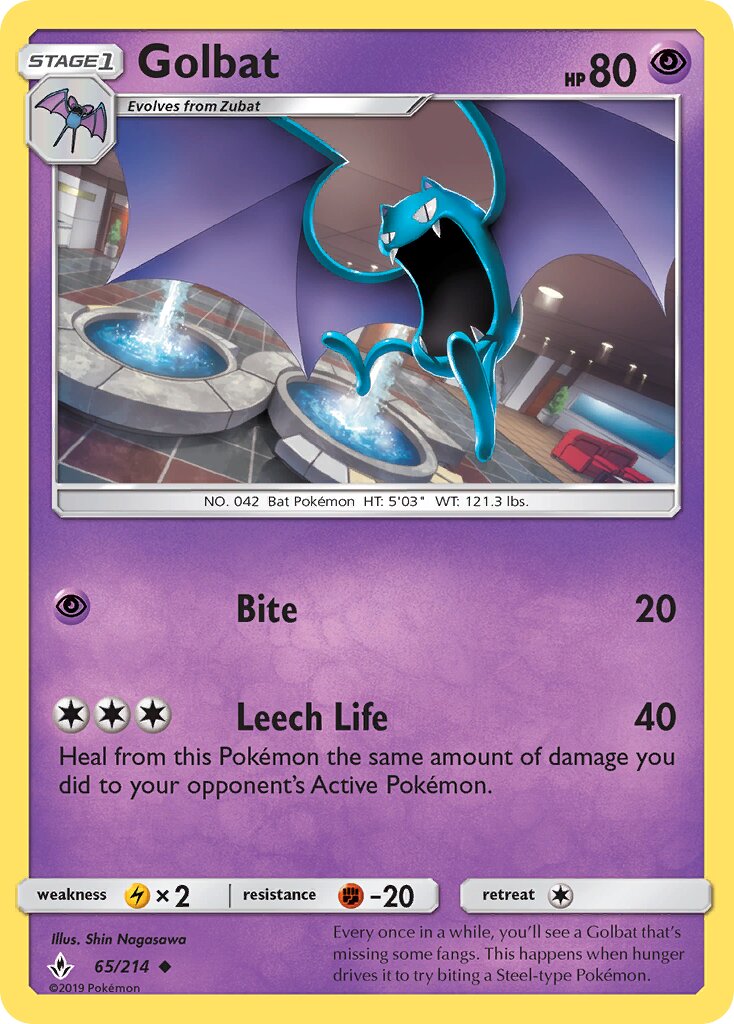 Golbat 065/234 — Unbroken Bonds (English Pokémon TCG card)