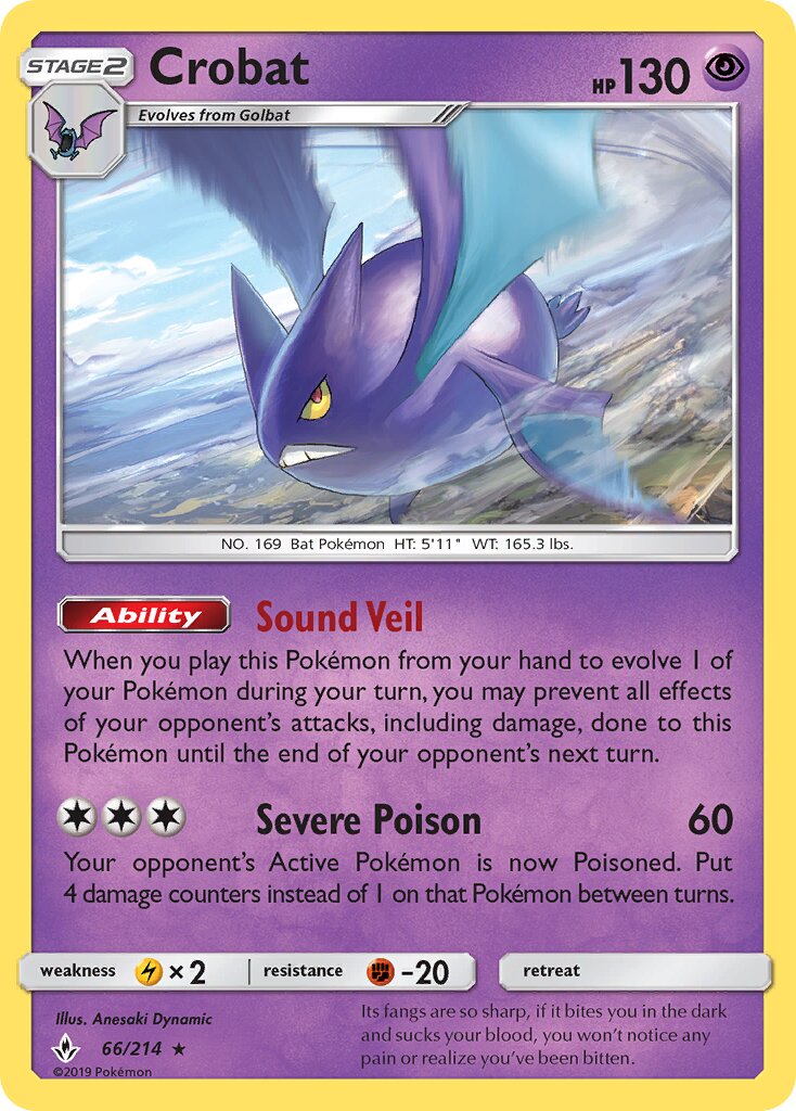 Crobat 066/234 — Unbroken Bonds (English Pokémon TCG card)