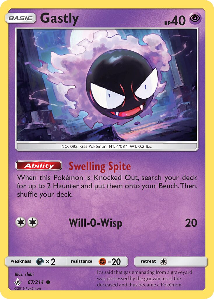 Gastly 067/234 — Unbroken Bonds (English Pokémon TCG card)