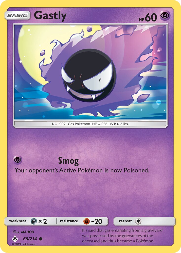 Gastly 068/234 — Unbroken Bonds (English Pokémon TCG card)