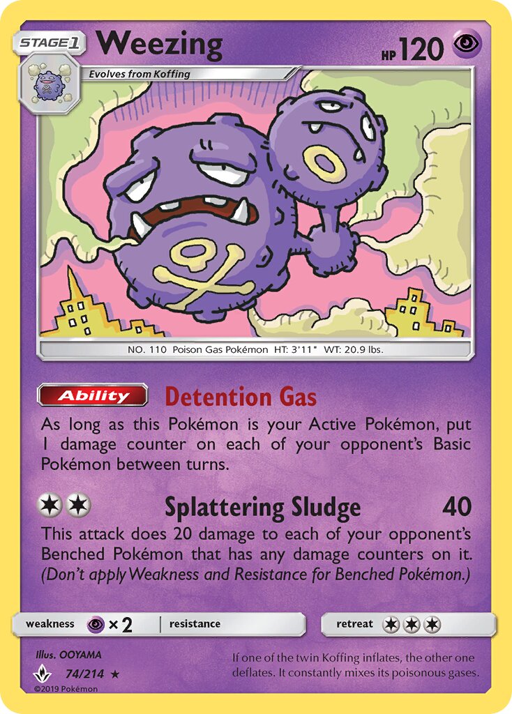 Weezing 074/234 — Unbroken Bonds (English Pokémon TCG card)