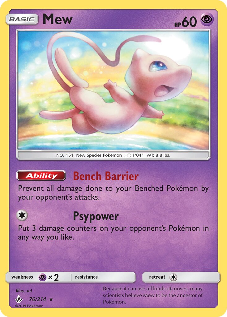Mew 076/234 — Unbroken Bonds (English Pokémon TCG card)