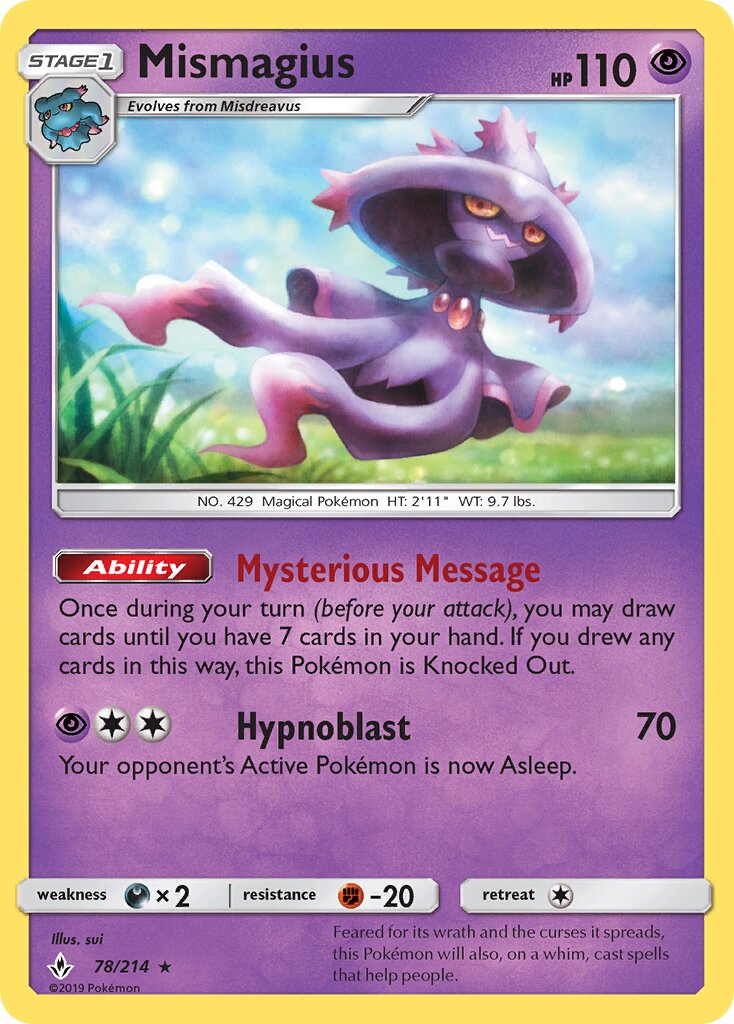 Mismagius 078/234 — Unbroken Bonds (English Pokémon TCG card)