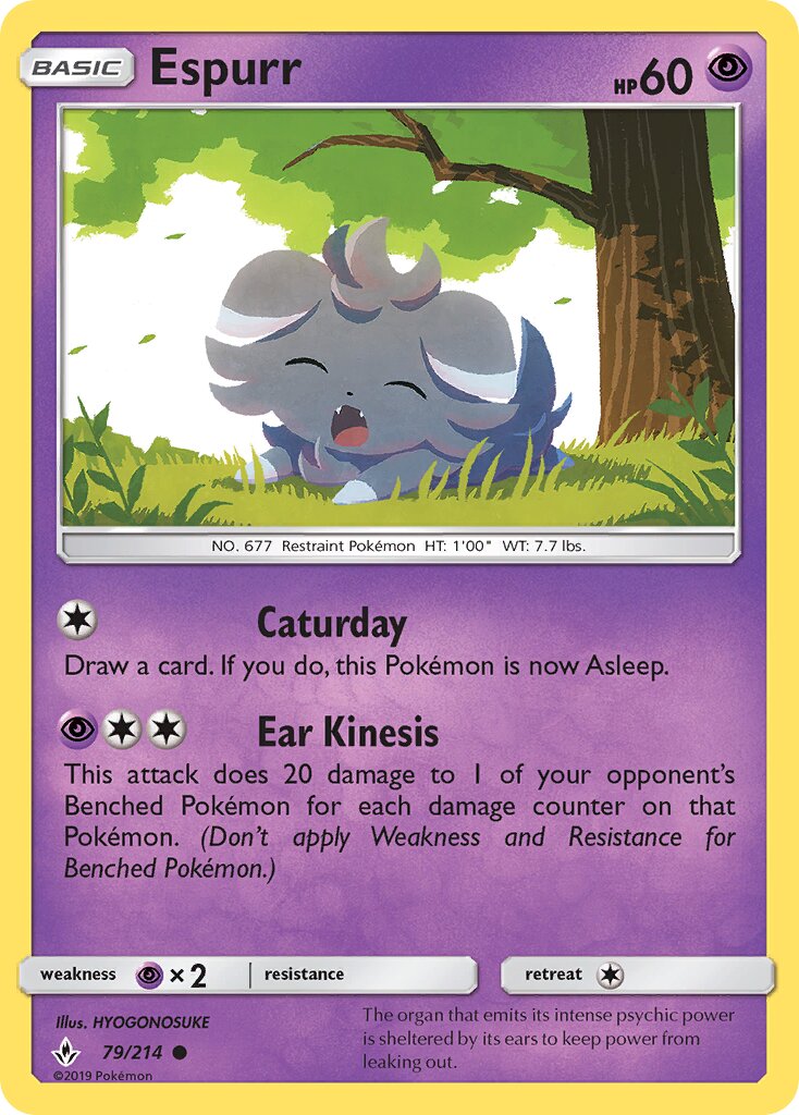 Espurr 079/234 — Unbroken Bonds (English Pokémon TCG card)