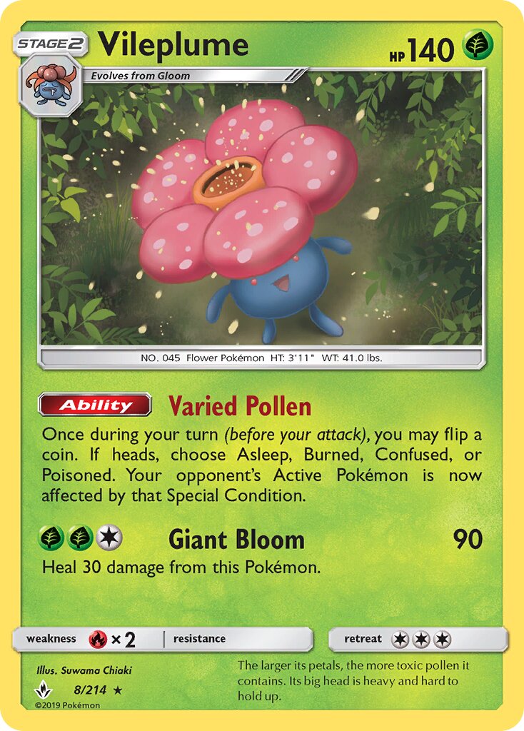 Vileplume 008/234 — Unbroken Bonds (English Pokémon TCG card)
