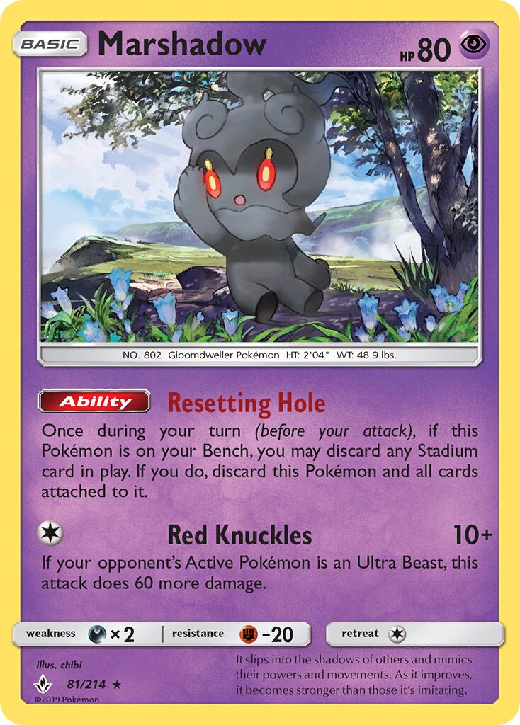 Marshadow 081/234 — Unbroken Bonds (English Pokémon TCG card)