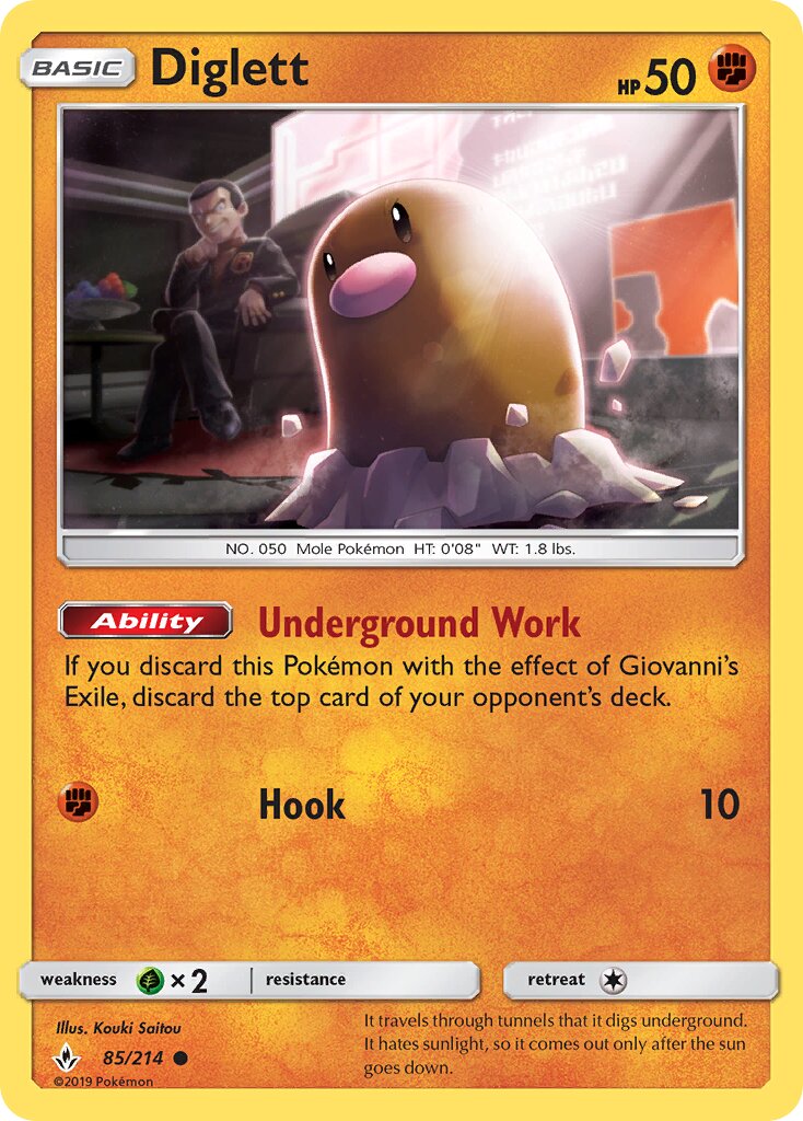 Diglett 085/234 — Unbroken Bonds (English Pokémon TCG card)