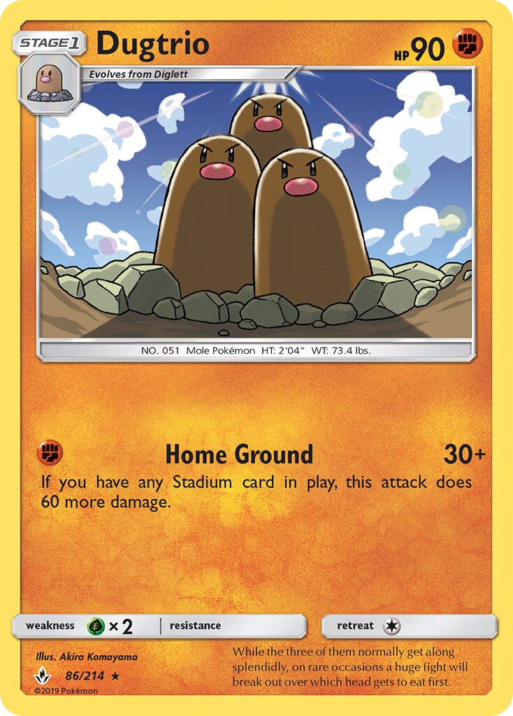 Dugtrio 086/234 — Unbroken Bonds (English Pokémon TCG card)