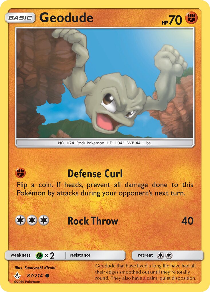 Geodude 087/234 — Unbroken Bonds (English Pokémon TCG card)