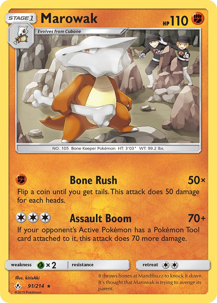 Marowak 091/234 — Unbroken Bonds (English Pokémon TCG card)