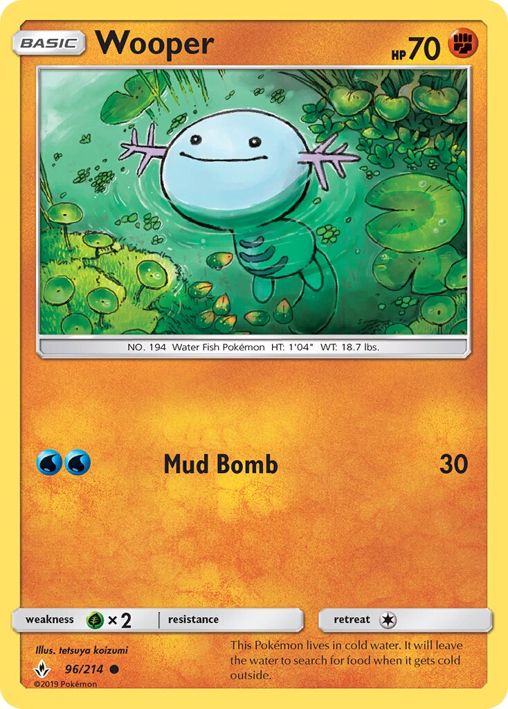 Wooper 096/234 — Unbroken Bonds (English Pokémon TCG card)