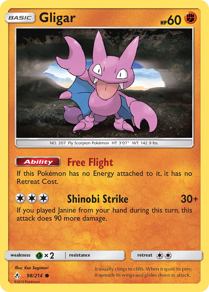 Gligar 098/234 — Unbroken Bonds (English Pokémon TCG card)