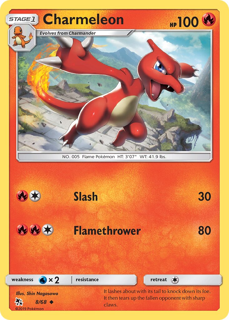 Charmeleon 008 — Hidden Fates (English Pokémon TCG card)
