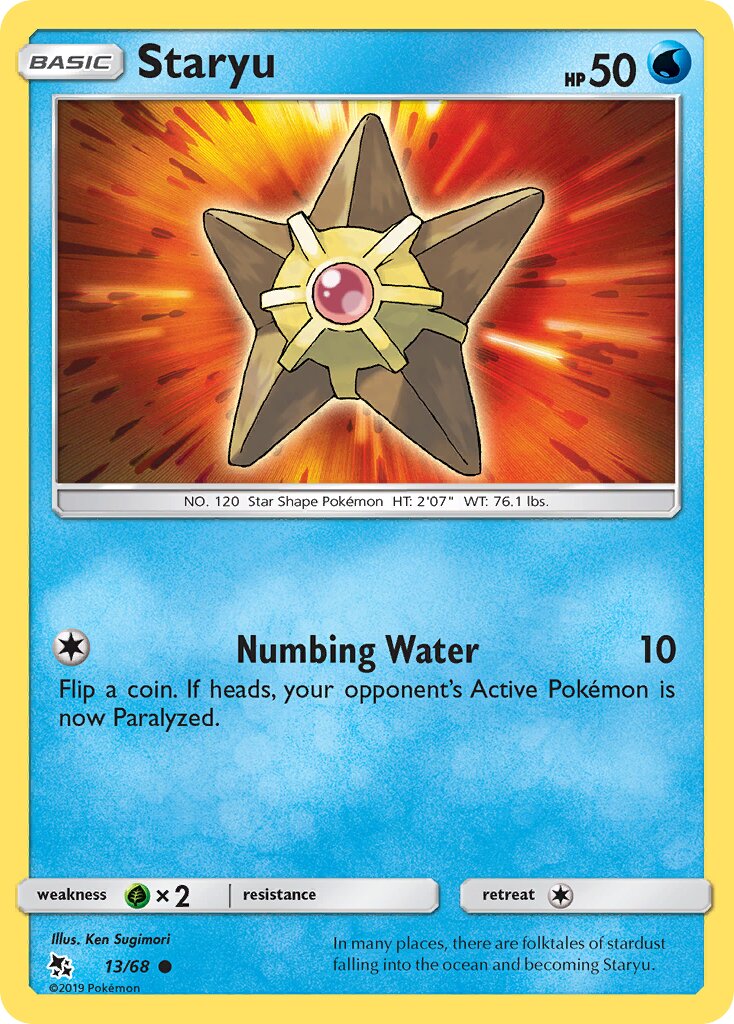 Staryu 013 — Hidden Fates (English Pokémon TCG card)