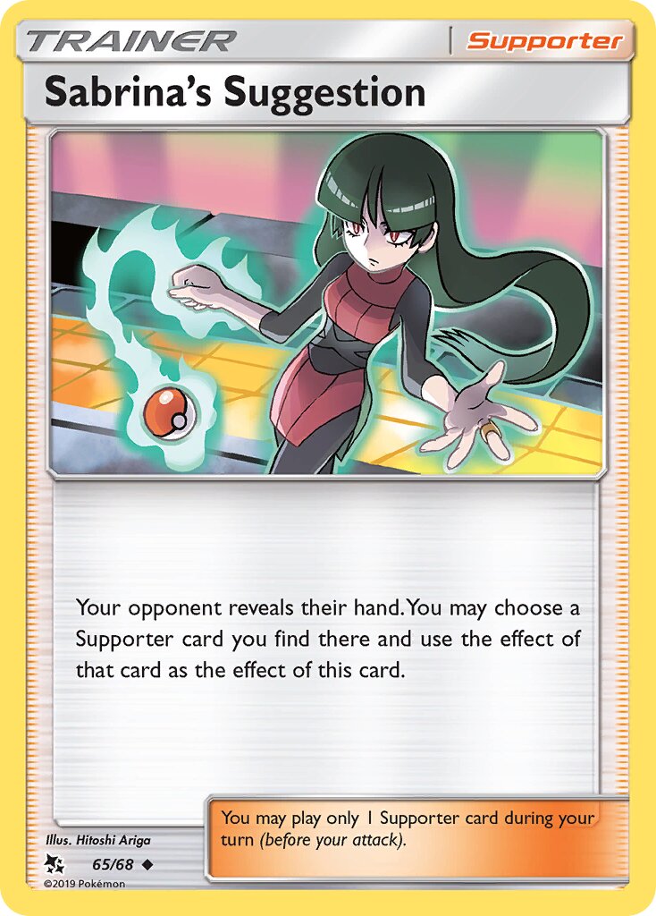Sabrina's Suggestion 065 — Hidden Fates (English Pokémon TCG card)