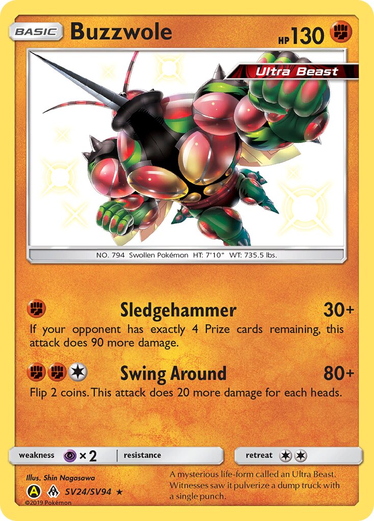 Buzzwole SV24/SV94 — Hidden Fates (English Pokémon TCG card)