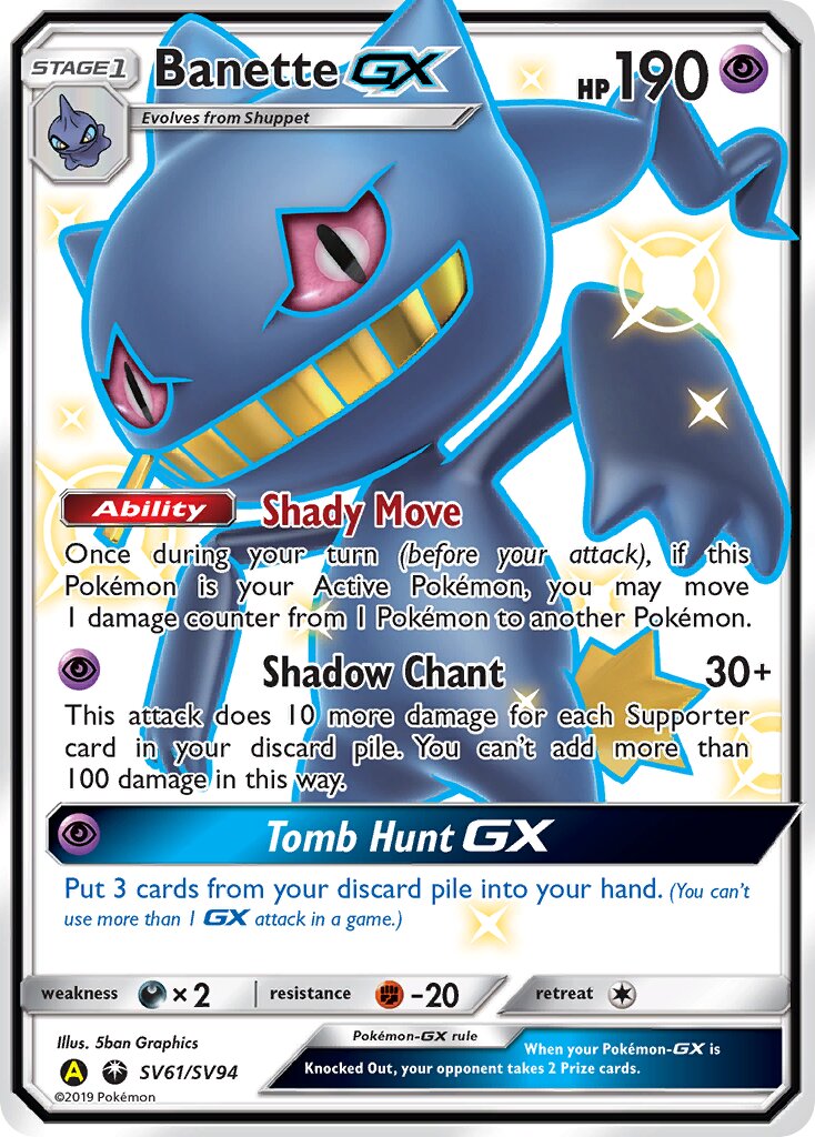 Banette-GX SV61/SV94 — Hidden Fates (English Pokémon TCG card)