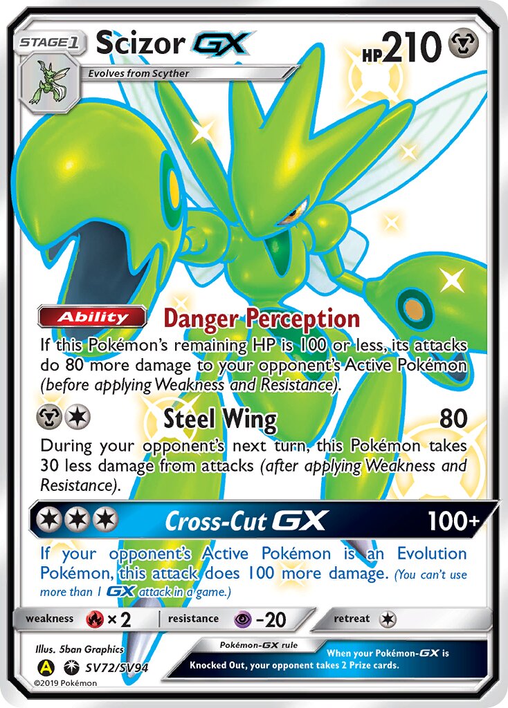 Scizor-GX SV72/SV94 — Hidden Fates (English Pokémon TCG card)